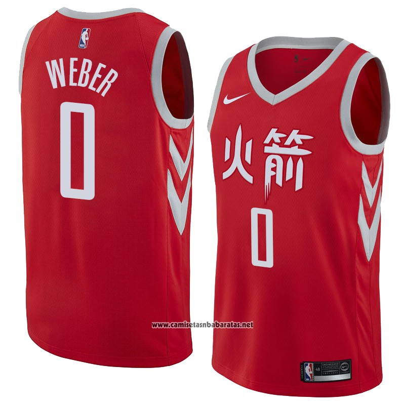 Camiseta Houston Rockets Briante Weber #0 Ciudad 2018 Rojo